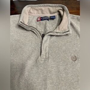 Chaps Ralph Lauren Sweater Mens 2XT Tan Quarter Zip Chunky Knit Long Sleeve EUC